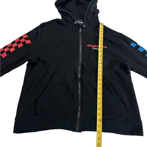 Homme+Femme 500 CREW ZIP HOODIE BLACK Size LARGE - Picture 13 of 17